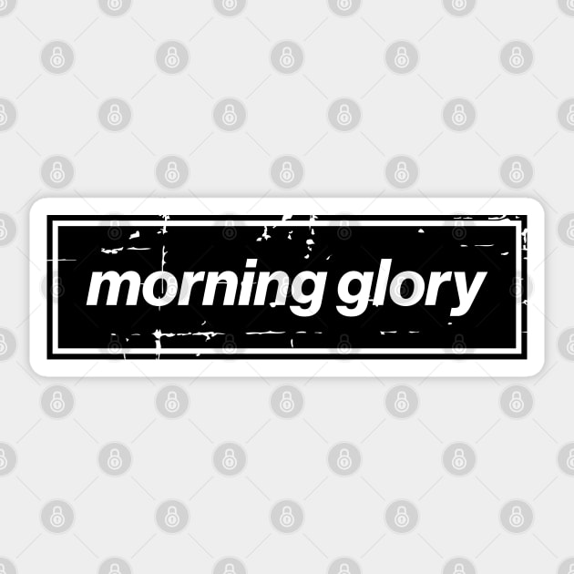 Morning Glory - The Mancunian Oasis Indie Anthem Black Sticker by Butter Creative